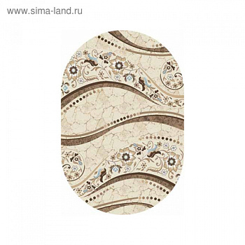 Ковёр овальный Valencia Deluxe d312, размер 100 х 200 см, цвет cream-brown/3842629