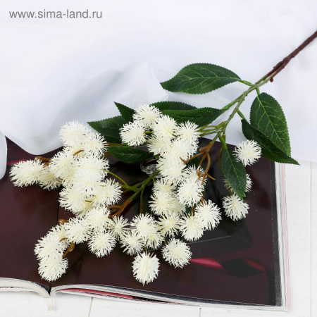 Цветы искусственные "Рицина" 2,5х73 см, белый /4738192