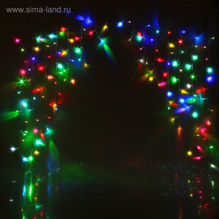 Гирлянда "Бахрома" Арка, 1х1м, нить силикон, LED-126 моргает 1080437