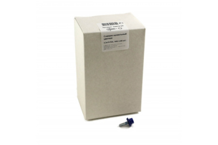 Саморез кровельный 5.5х19 мм цинк, шайба с прокл., PT3, RAL 5002 (300 шт в карт. уп.) STARFIX