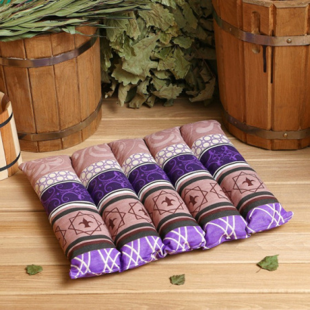 Банный коврик из стружки можжевельника с хвоей пихты/2597345