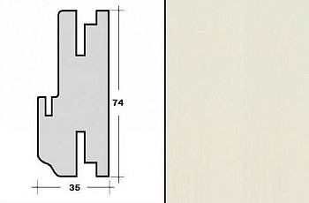 Заготовка телескопическая фигурная 35*74*2070 Ясень белый