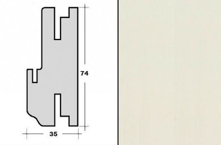 Заготовка телескопическая фигурная 35*74*2070 Ясень белый