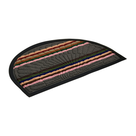 Коврик придверный "COMFORT" 45*75см, полукруг, серый/22387