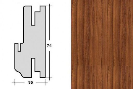 Заготовка телескопическая фигурная 35*74*2070 Орех Амари