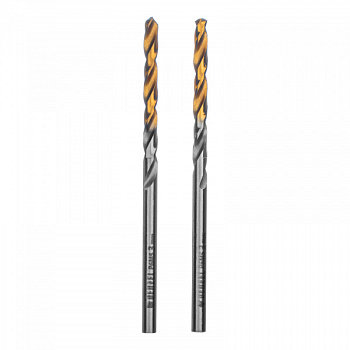 Сверло спиральное по металлу 3 x 60 мм, Р6М5, Golden Tip , 2шт. Denzel/718225