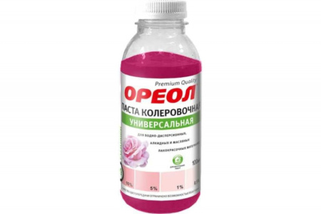 Колеровочная паста универсальная ОРЕОЛ розовый (09) 100 мл