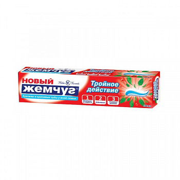 Зубная паста ЖЕМЧУГ 100 мл. Тройное действие /17378