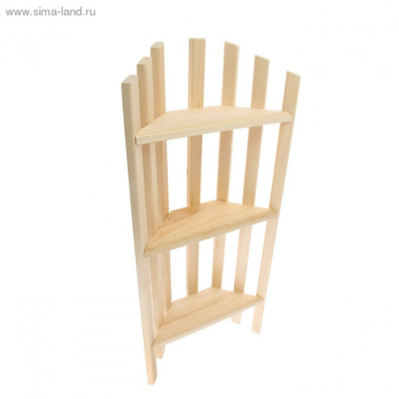 Полка угловая Бацькина баня, 3-х ярусная 1186550