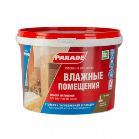 Краска акриловая PARADE W100 база C 9л Бесцветный