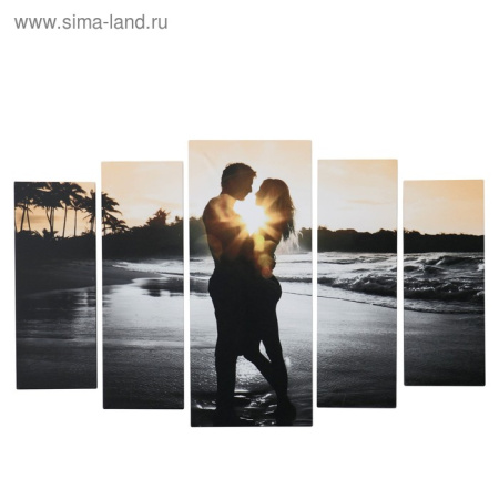 Модульная картина "Влюблённая пара" 20*50 - 2 части, 20*60 2 части, 30*70 - 1 часть, 70*120/3345525