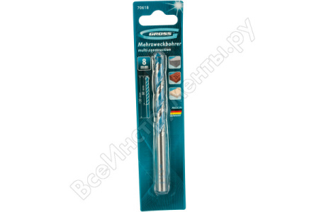 Сверло по бетону GROSS 8мм/70618