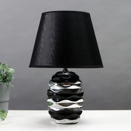 Настольная лампа черно-хромовый 25x25x35 см /7064412