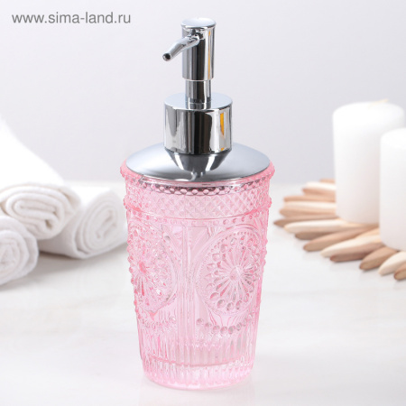 Дозатор для жидкого мыла "Элегант" розовый/3823805