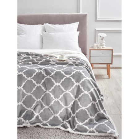 Плед Guten Morgen Lord, шерпа, размер 130х150 см, цвет серый /10244395