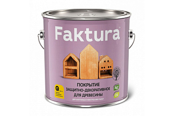 Покрытие FAKTURA защитно-декоративное для древесины орегон, ведро 2,5 л 