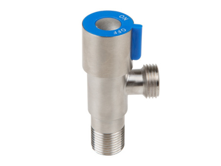 Кран установочный 1/2"х1/2" нержавеющая сталь син. AVZAK-324B