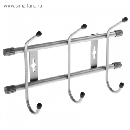 Вешалка настенная 3 крючка ВНТ3 серебро /844466