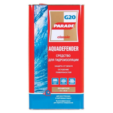 Cредство для гидроизоляции PARADE G20 Бесцветный 1л