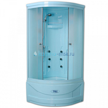 Душевая кабина ANS-810 (Blue) 90х90х217+стекло/матов.+3кор КИТАЙ