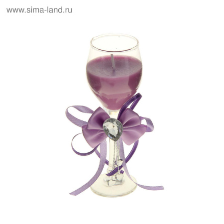 Свеча "Бант" сиреневая 846482