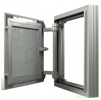 D6090 ceramo comfort, Нажимной люк под плитку из алюминиевого профиля усиленной формы на износоустой