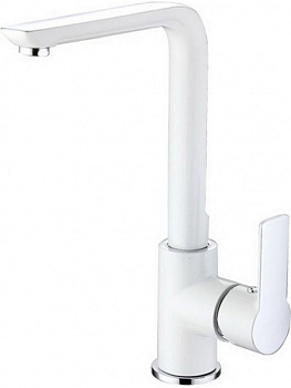 Смеситель ARGO для кухни OLIMP WHITE 3503Родноручковый хром/белый D-35