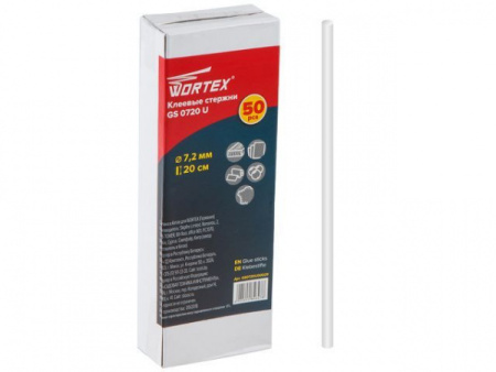 Клеевые стержни WORTEX GS 0720 U (PVC универсальный, 7,2*200мм) 50шт  GS0720U00025