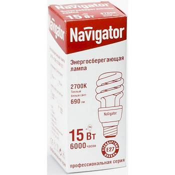 Лампа Navigator спираль 15W/827 E27 94416
