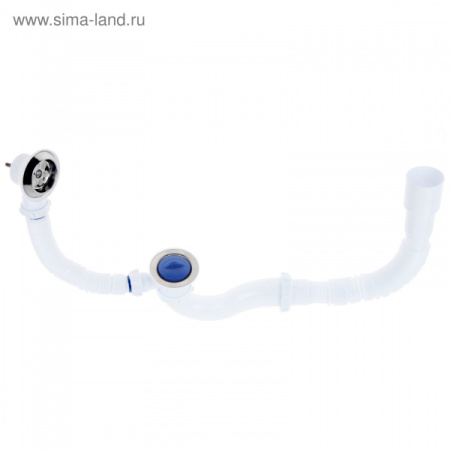 Сифон для ванны с выпуском и переливом, с гибкой трубой 40х50, AV Engineering