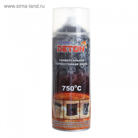 Эмаль термостойкая черная "Deton", аэрозоль 520мл   1521813