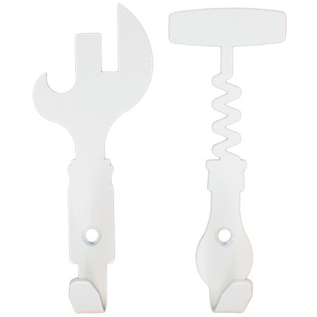 Крючок "Штопор+открывашка-1" белый /588д 