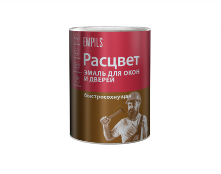 Эмаль для окон и дверей Расцвет глянцевая алкидная для наружних и внутренних работ 0.9 кг