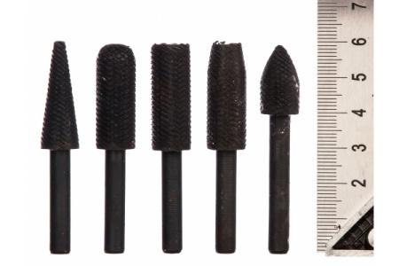 Шарошки стальные по металлу 5шт/36475