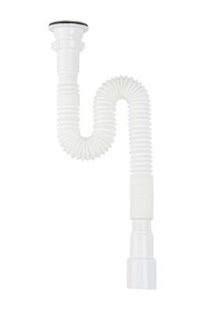 Гофросифон 1 1/2"х40/50 удл с нержавеющей решеткой (аналог АНИ G116)