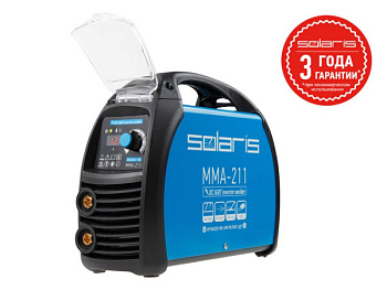 Инвертор сварочный SOLARIS MMA-211 (230В; 20-210 А; 70В; электроды диам. 1.6-4.0 мм)