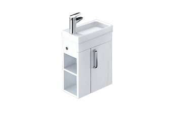 Тумба для ванной комнаты, подвесная, белая, 40 см, Torr, IDDIS TOR40W1i95