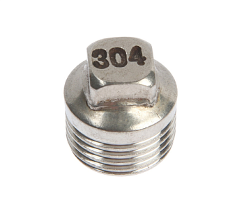 Пробка ZEIN, 1/2", пробка, наружная резьба, нержавеющая сталь/7030552