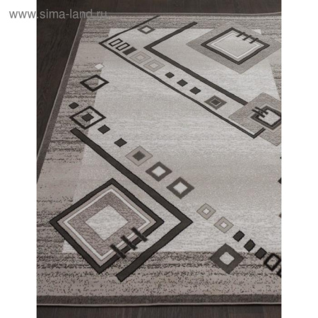 Ковёр прямоугольный Silver d188, размер 60x110 см, цвет gray/5474631