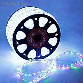 LED шнур светодиодный 13 мм, круглый, , фиксинг, 2W-LED/м-36-220V.  МУЛЬТИ