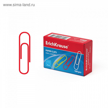 Скрепки 28мм цветные ЕК 24871