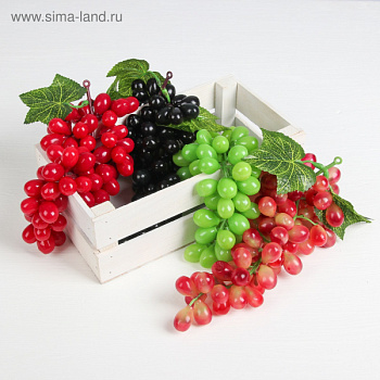 Искусственный виноград, 85 ягод, глянец, МИКС/482166