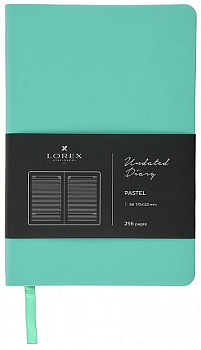 Ежедневник B6 недатированный LOREX PASTEL 128 листов мягкая обложка soft touch бирюзовый /218390