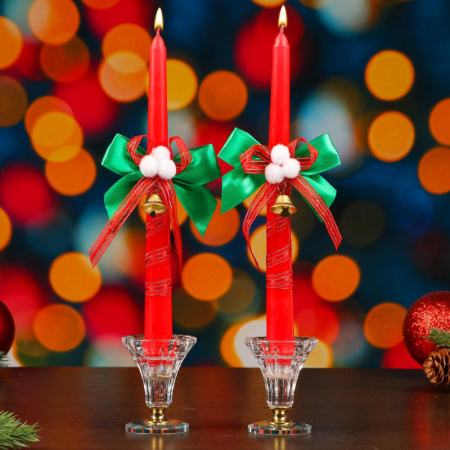 Набор свечей "Новогодний. Снежки", 24х2 см/4674072