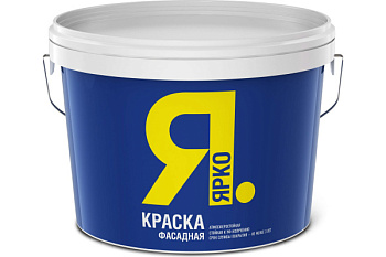 Краска ЯРКО фасадная белая, ведро 14 кг