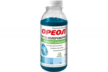 Колеровочная паста универсальная ОРЕОЛ голубой (17) 100 мл