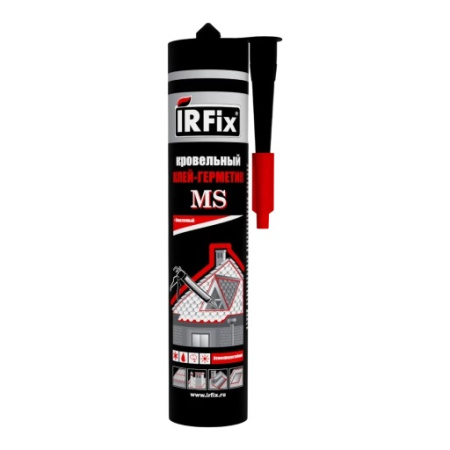 Клей-герметик гибридный для кровли IRFix MS 310мл коричневый/21051