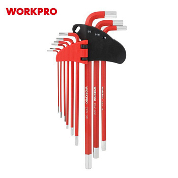 Набор ключей удлинённых шестигранных 9шт (ДЮЙМОВЫЕ) WORKPRO
