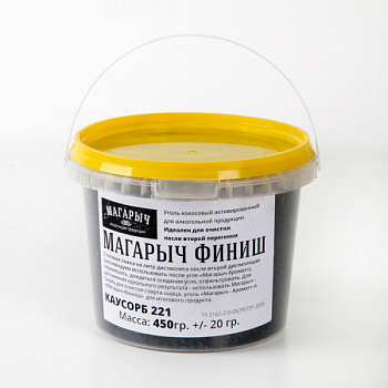 Уголь кокосовый актив. "Финиш" 450гр ведро 0,8л. /4408861