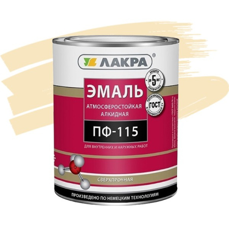Эмаль ПФ-115 кремовый 1кг. лакра